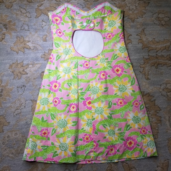 Lilly Pulitzer Croc Monseiur Strapless Dress - Picture 2 of 6